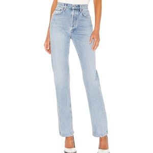Agolde Lana Straight High Waisted Jeans in Color Riptide